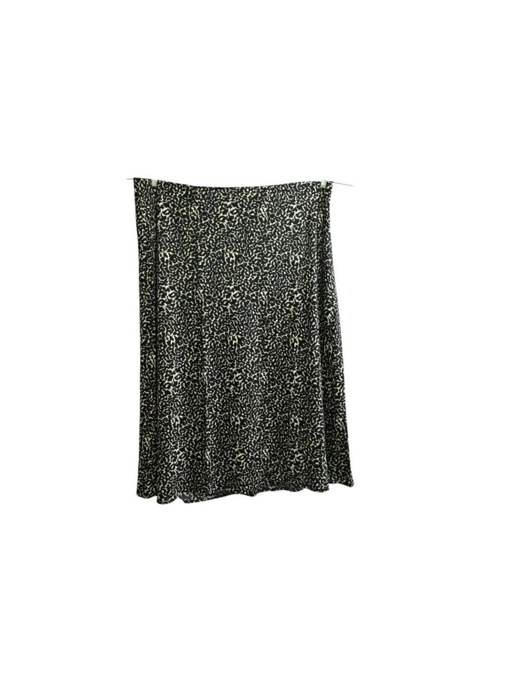 NWT A New Day Pull On Leopard Print Midi Skirt Sz 3X Cream Black High Waist